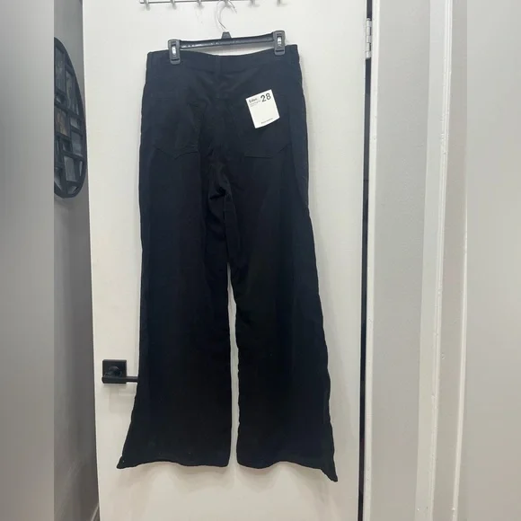 NWT Reformation Women's Eden Corduroy Black Wide-Leg Pants Sz 28 MSRP:$198 - Picture 5 of 8